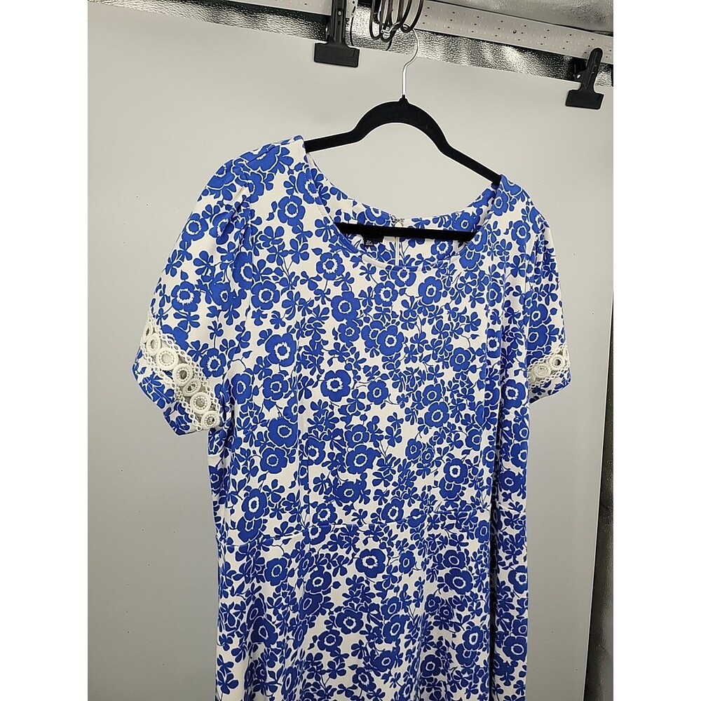 Talbots Floral Fit & Flare Dress Sz 2X Beachy Vacation Resort Cruise Summer - Picture 3 of 7